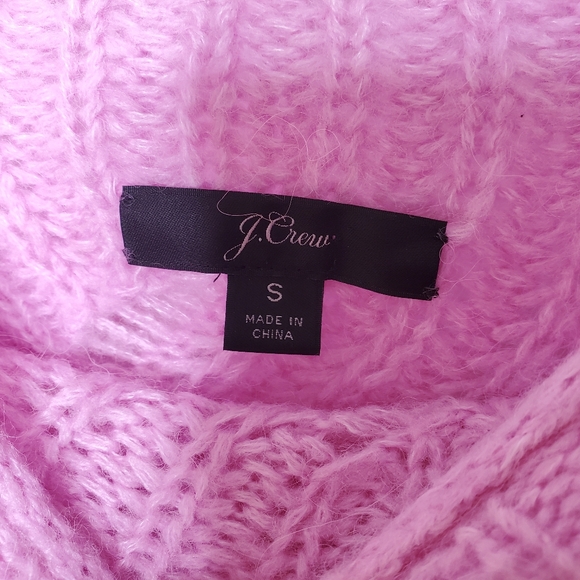J.crew alpaca blend lilac purple knit mock neck sweater 080 Feminine Preppy - Picture 3 of 4